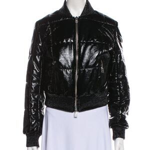 Veronica Beard bomber Black Quilted Zippered Jacket Extra Small